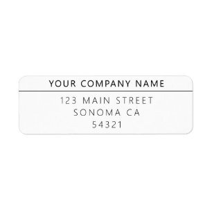Modern Custom Business Return Address 