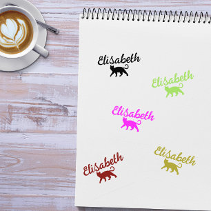 Modern Custom Cat Signature Rubber Stamp