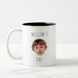 Modern Custom Child With Baby Picture, Mothers Day Two-Tone Coffee Mug