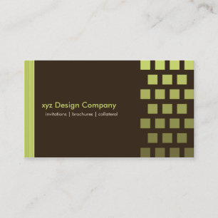 Modern custom Chocolate/Lime Business Card