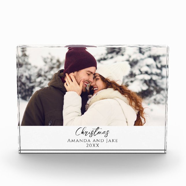 Modern Custom Christmas Photo Block (Front)