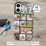 Modern Custom Colour 11 Photo Collage iPhone 16 Case<br><div class="desc">Create your own photo collage cell phone case with this easy-to-use template for 11 pictures in a variety of shapes and sizes against an editable dark grey background. CHANGES: The background colour can be changed or select styled graphics background or change the text font style, size, colour and placement in...</div>