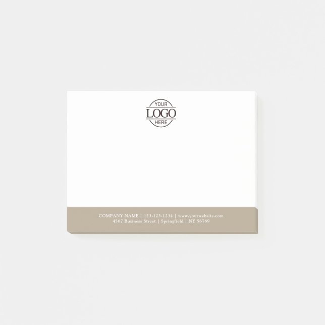 Modern Custom Company Business Logo Promotional Post-it Notes (Front)