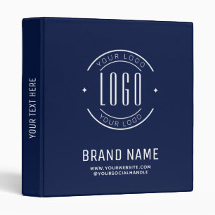Modern custom company logo business branded binder
