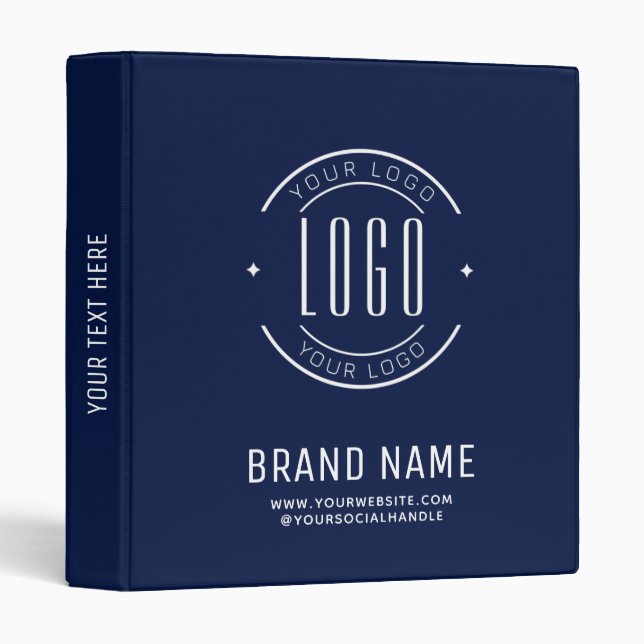 Modern custom company logo business branded binder (Front/Spine)