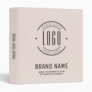 Modern custom company logo business branded binder