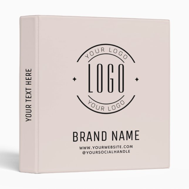 Modern custom company logo business branded binder (Front/Spine)