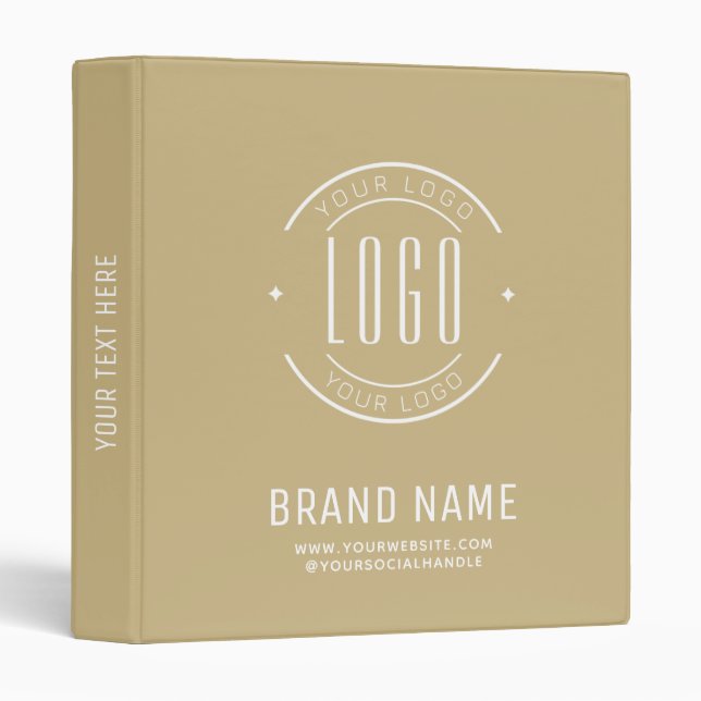 Modern custom company logo business branded binder (Front/Spine)