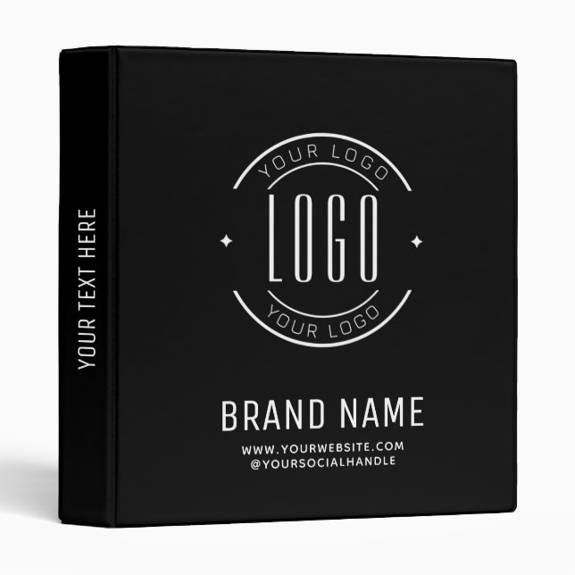 Modern custom company logo business branded binder (Front/Spine)