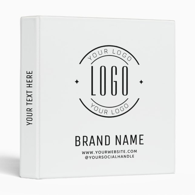 Modern custom company logo business branded binder (Front/Spine)