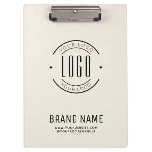 Modern custom company logo business branded clipboard