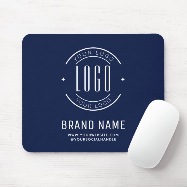 Modern custom company logo business branded mouse pad (With Mouse)