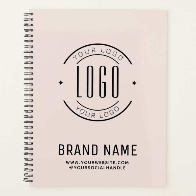 Modern custom company logo business branded planner (Front)