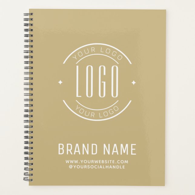 Modern custom company logo business branded planner (Front)