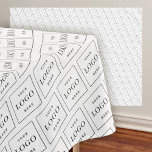 Modern Custom Company Logo Business Promotional Tablecloth<br><div class="desc">Your custom corporate logo on a white tablecloth in a repeat pattern,  great for small business promotional networking events,  expos or educational school experiences,  science fairs,  office parties,  or street fairs! Feel free to change the background colour in the design tool at the bottom of the personalization tab.</div>