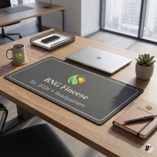 Modern Custom Corporate Business Logo Headquarters Desk Mat