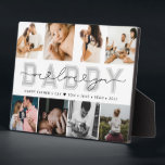 Modern Custom DADDY Father’s Day Photo Collage Plaque<br><div class="desc">A photo keepsake gift for your Daddy featuring a modern cool font of DADDY overlayed with soft handwritten heart script saying “we love you”. It has 8 photos and a text you can personalize. Perfect as a gift for Father’s Day or even holidays. ( Photo courtesy of Kelly Sikkema and...</div>