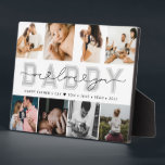 Modern Custom DADDY Father’s Day Photo Collage Plaque<br><div class="desc">A photo keepsake gift for your Daddy featuring a modern cool font of DADDY overlayed with soft handwritten heart script saying “we love you”. It has 8 photos and a text you can personalize. Perfect as a gift for Father’s Day or even holidays. ( Photo courtesy of Kelly Sikkema and...</div>