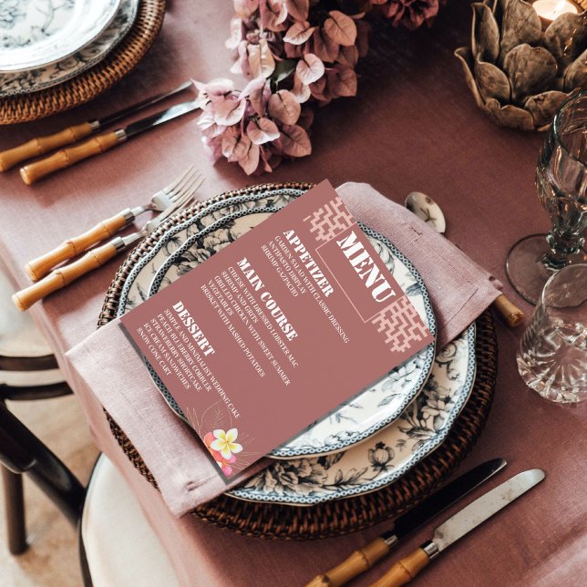 Modern Custom Design Wedding Table Menu Cards (Creator Uploaded)
