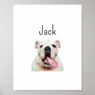 Modern Custom Dog, pet Portrait, funny gift idea Poster