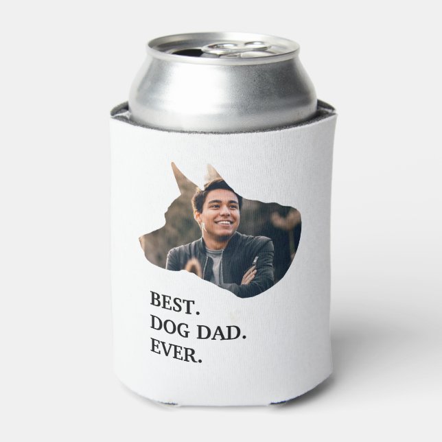 Modern custom dog photo template can cooler (Can Front)