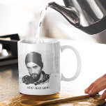 Modern Custom Etched Photo Effect Coffee Mug<br><div class="desc">This simplistic personalized photo mug, featuring an etched photo effect with the option to add text, will make the perfect gift for any occassion, funeral, fun raising event, wedding, birthday, fathers day, christmas and valentines day. The font style, size and colour can be changed after personalizing by clicking on the...</div>