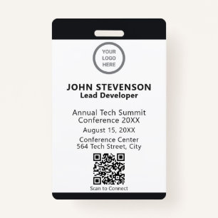 Modern Custom Event Logo Employee Identification Badge