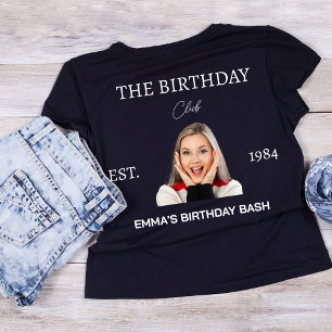 Modern Custom Face Birthday Group Trip Gift T-Shirt