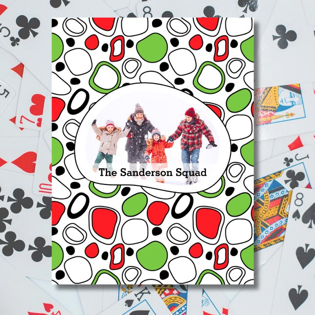 Modern Custom Family Game Night Gift Playing Cards (Modern Personalized Playing Cards for Family Game Night Gift or Stocking Stuffer)