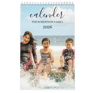 Modern Custom Family Photo Calendar