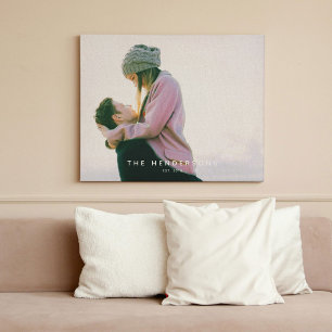 Modern Custom Family Photo Canvas Print