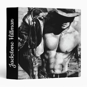 Modern Custom Fitness Masculine Cowboy Drawing Binder