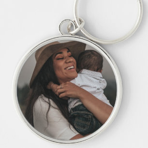 Modern Custom Full Photo Keychain