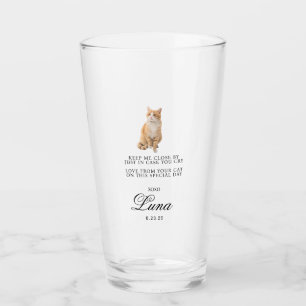 Modern Custom Gift For Bride And Groom Name Cat  Glass