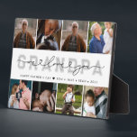 Modern Custom GRANDPA Father’s Day Photo Collage Plaque<br><div class="desc">A photo keepsake gift for your GRANDPA featuring a modern cool font of GRANDPA overlayed with soft handwritten heart script saying “we love you”. It has 8 photos and a text you can personalize. Perfect as a gift for Father’s Day or even holidays. ( Photo courtesy of Kelly Sikkema and...</div>