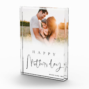 Modern Custom Happy Mothers Day Gift for Mom Photo Block