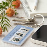 Modern Custom I Love You Mom | 3 Photo Keychain<br><div class="desc">Ths stylish modern double sided, 3 photo key ring is the perfect gift for your mom, step mom or grandma for mothers day. The keychain features the text 'I LOVE YOU MOM, LOTS OF LOVE, HUGS & KISSES XOXOXO', plus 3 of your favourite family pictures. The text is all easily...</div>