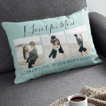 Modern Custom I Love You Mom | 3 Photo Lumbar Pillow<br><div class="desc">Ths stylish modern 3 photo scatter cushion is the perfect gift for your mom, step mom or grandma for mothers day. The pillow features the text 'I LOVE YOU MOM, LOTS OF LOVE, HUGS & KISSES XOXOXO', plus 3 of your favourite family pictures the back of the cushion has hearts...</div>