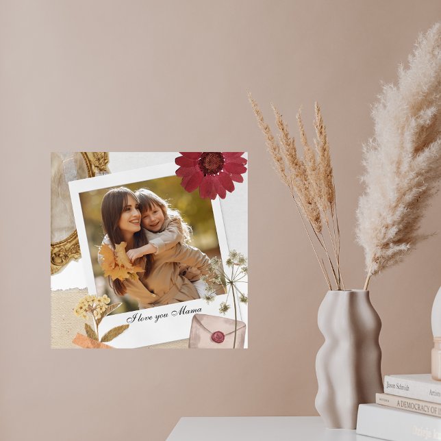 Modern Custom I Love You Mom Photo Poster (Creator Uploaded)