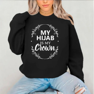 Modern Custom Islamic Black Text Sweatshirt