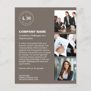 Modern Custom Logo Photo Corporate Business Flyer