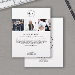 Modern Custom Logo Photo Corporate Business White Flyer