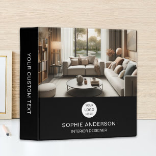 Modern Custom Logo Photo QR Professional Business Binder