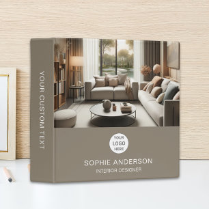 Modern Custom Logo Photo QR Professional Business Binder