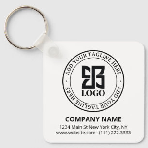 Modern Custom Logo QR Code Business Promotional Keychain