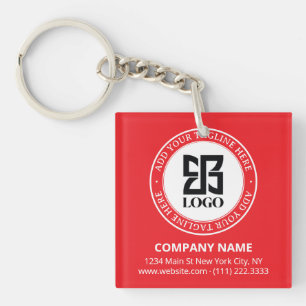 Modern Custom Logo QR Code Business Promotional Keychain