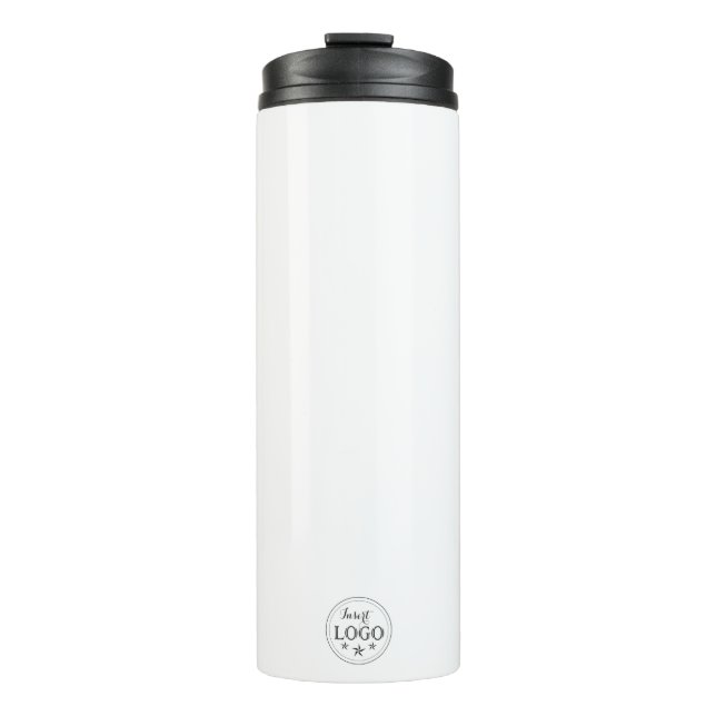 Modern Custom Logo Tumbler in Clean White Design (Front)