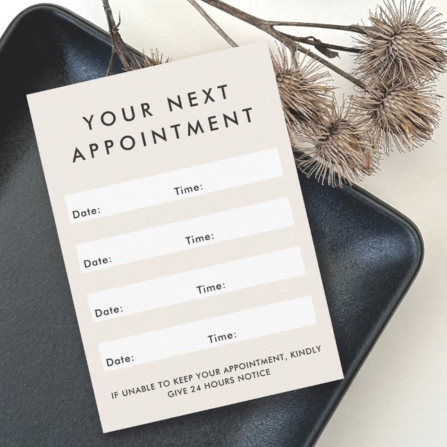 Modern custom logo vertical appointment card (Creator Uploaded)