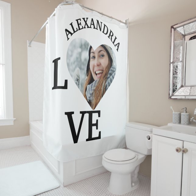 Modern Custom love heart photo template (In Situ)