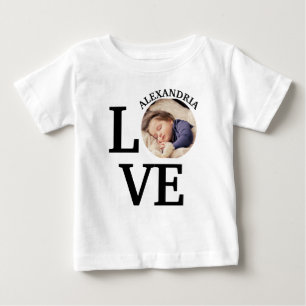 Modern Custom love photo template Baby T-Shirt